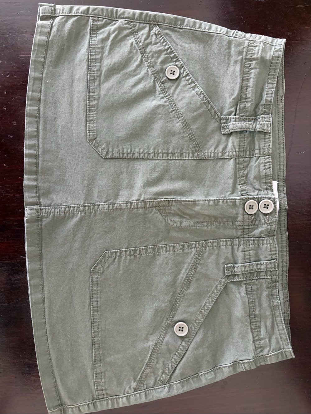 Olive Green Utility Mini Skirt